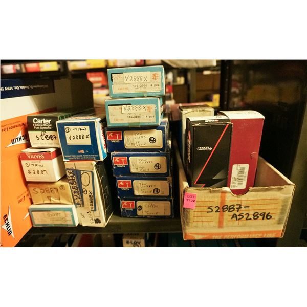 1/2 SHELF LOT - ASSORTED ENGINE VALVES