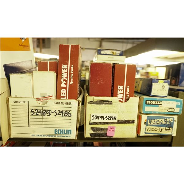 1/2 SHELF LOT - ASSORTED ENGINE VALVES