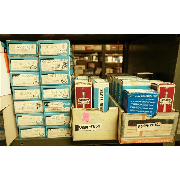 1/2 SHELF LOT - ASSORTED ENGINE VALVES