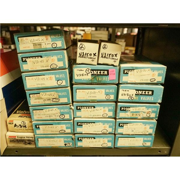 1/2 SHELF LOT - ASSORTED ENGINE VALVES