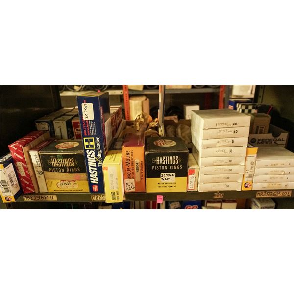 SHELF LOT - ASSORTED PISTON RINGS