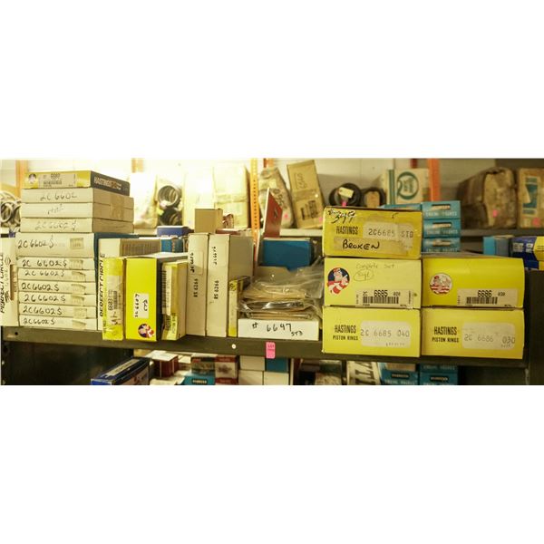 SHELF LOT - ASSORTED PISTON RINGS