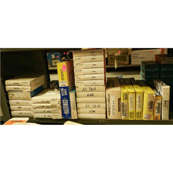 SHELF LOT - ASSORTED PISTON RINGS