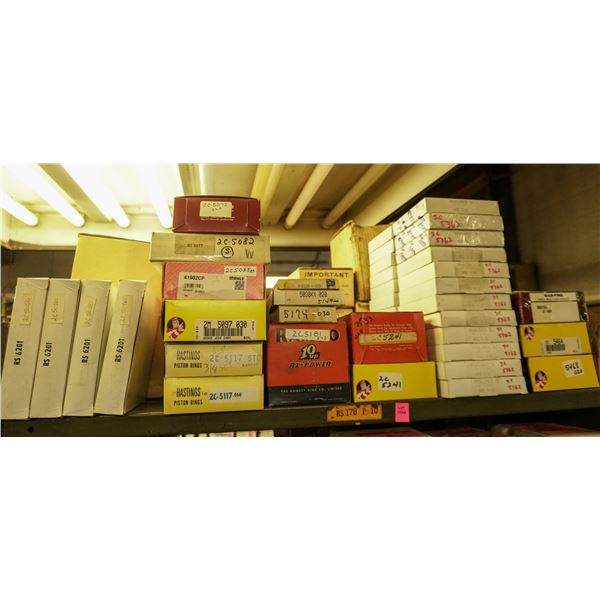 SHELF LOT - ASSORTED PISTON RINGS