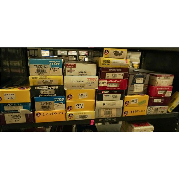 SHELF LOT - ASSORTED PISTON RINGS