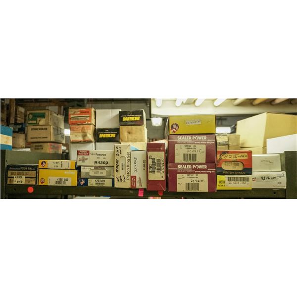 SHELF LOT - ASSORTED PISTON RINGS
