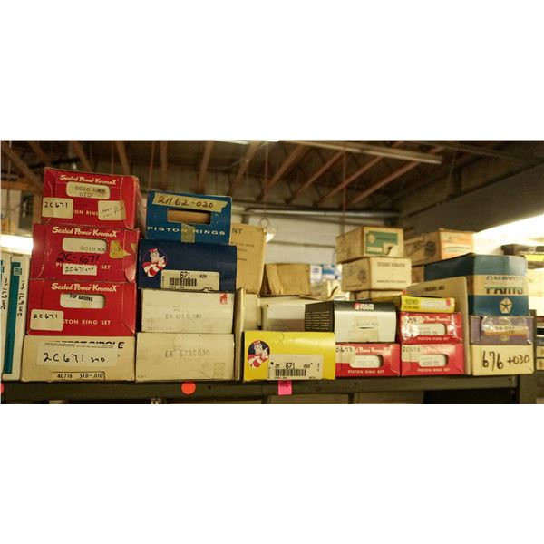 SHELF LOT - ASSORTED PISTON RINGS