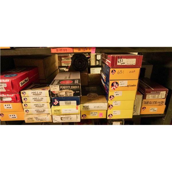 SHELF LOT - ASSORTED PISTON RINGS