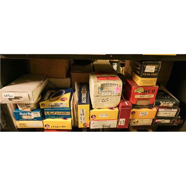 SHELF LOT - ASSORTED PISTON RINGS