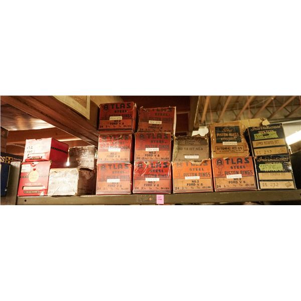 SHELF LOT - ASSORTED PISTON RINGS