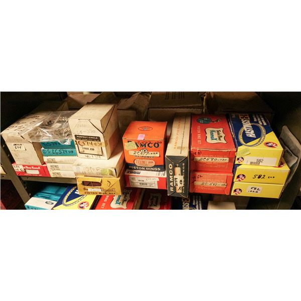 SHELF LOT - ASSORTED PISTON RINGS