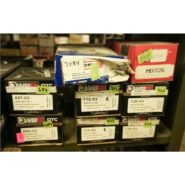 1/2 SHELF LOT – ASSORTED BRAKE PADS AND SHOES