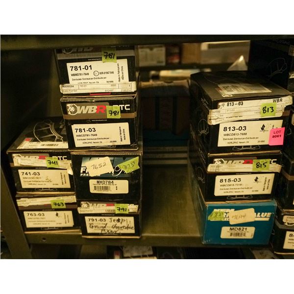 1/2 SHELF LOT – ASSORTED BRAKE PADS AND SHOES