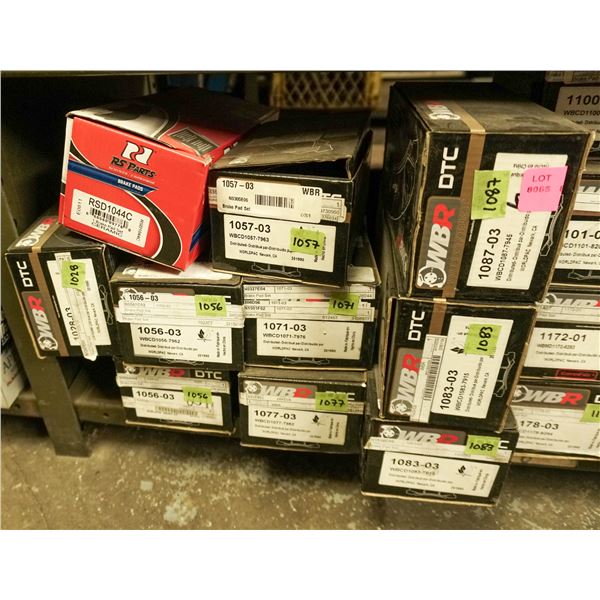 1/2 SHELF LOT – ASSORTED BRAKE PADS AND SHOES