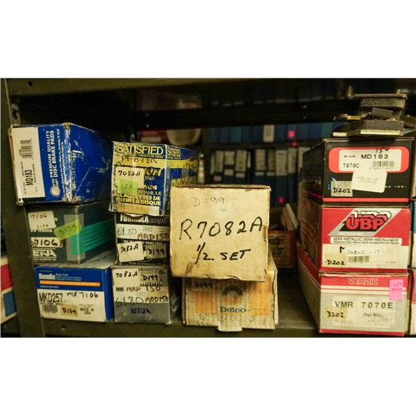 1/2 SHELF LOT – ASSORTED BRAKE PADS AND SHOES