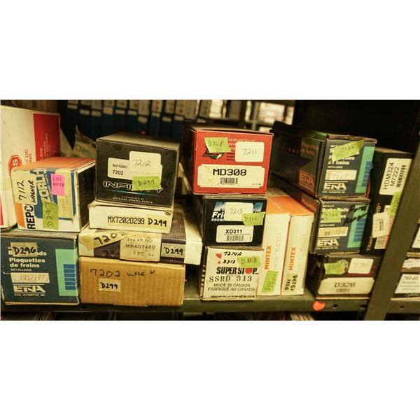 1/2 SHELF LOT – ASSORTED BRAKE PADS AND SHOES