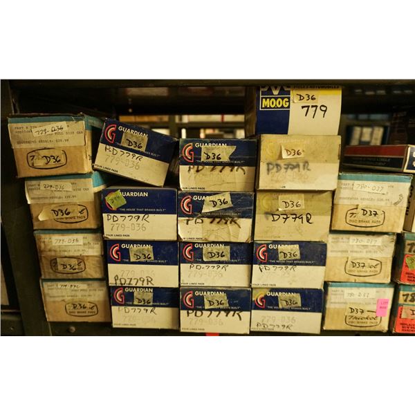 1/2 SHELF LOT – ASSORTED BRAKE PADS AND SHOES
