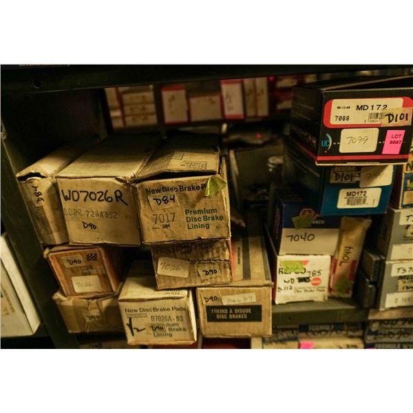 1/2 SHELF LOT – ASSORTED BRAKE PADS AND SHOES