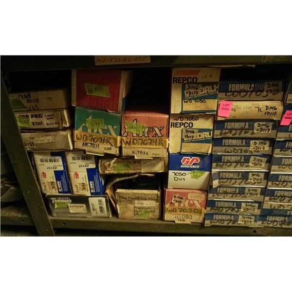 1/2 SHELF LOT – ASSORTED BRAKE PADS AND SHOES