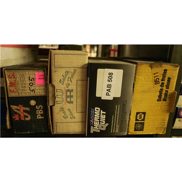 1/2 SHELF LOT – ASSORTED BRAKE PADS AND SHOES