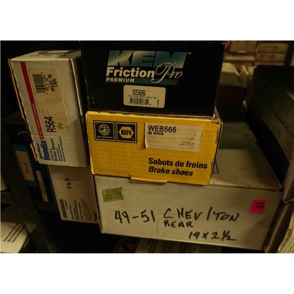 1/2 SHELF LOT – ASSORTED BRAKE PADS AND SHOES