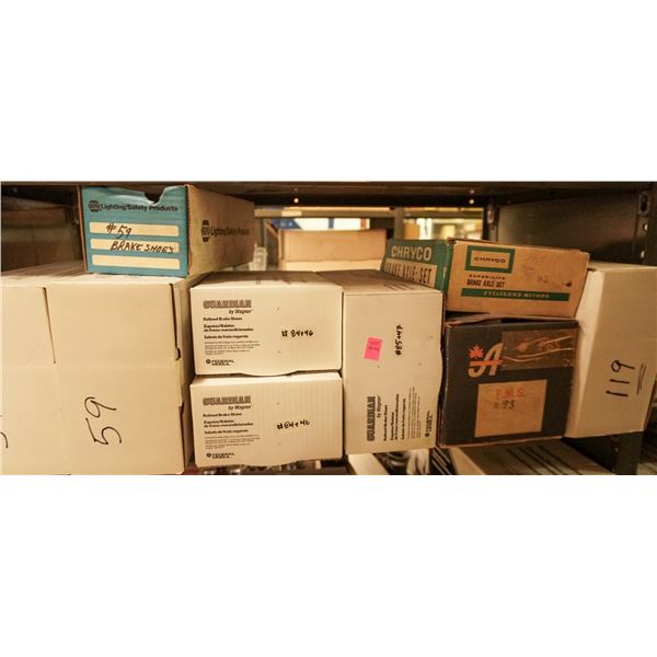 SHELF LOT – ASSORTED BRAKE PADS AND SHOES