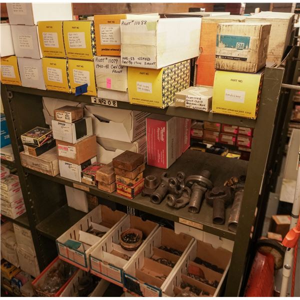 SHELF LOT – ASSORTED U-JOINT PARTS (3 SHELVES)