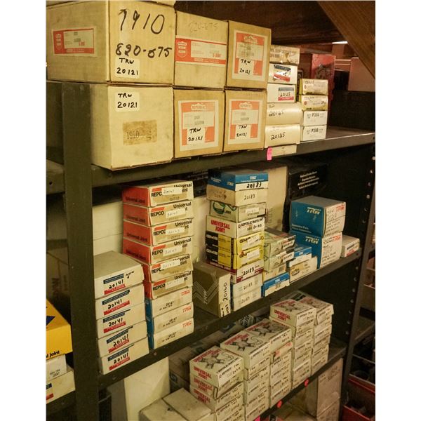 SHELF LOT – ASSORTED U-JOINT PARTS (2 SHELVES)