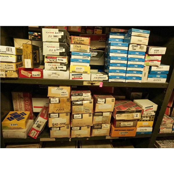 SHELF LOT – ASSORTED U-JOINT PARTS (2 SHELVES)