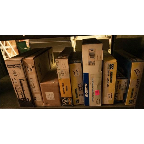 SHELF LOT – ASSORTED POWER STEERING COMPONENTS