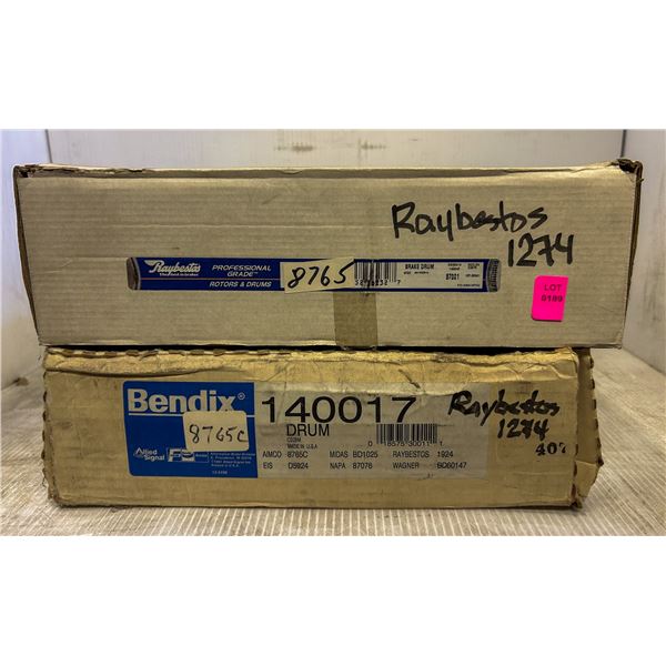 BRAKE DRUMS – AIMCO (MODEL 8765, LOT OF 2)