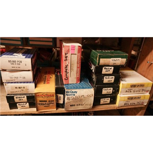 SHELF LOT – ASSORTED ENGINE BEARINGS
