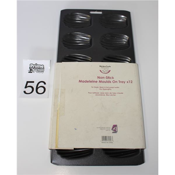 Non-Stick Madelaine Moulds on Baking Tray New