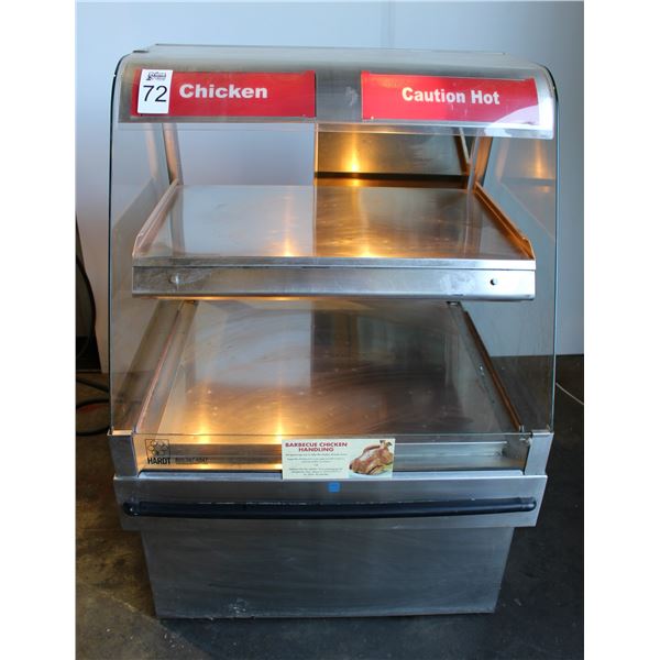 Used HARDT 36" Heated Merchandiser - GREAT FOR CHICKEN - HOT FOOD ITEMS  (Tested - Turns on/Working)