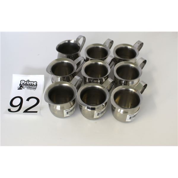 (9 Pieces) 3 oz. Stainless Steel Bell Creamers