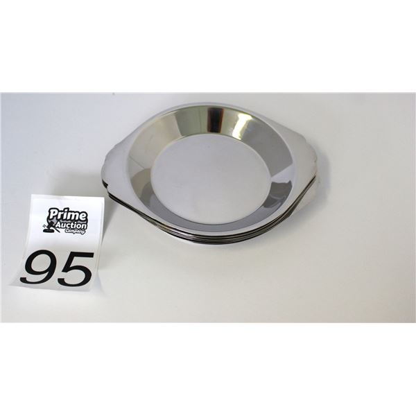 (8 Pieces) 8 oz. Stainless Steel Round Au Gratin Dishes