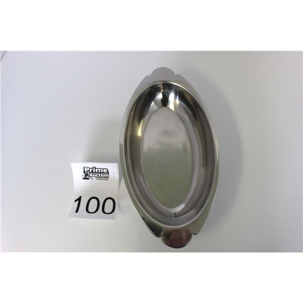 (11 Pieces) 12 oz. Stainless Steel Oval Au Gratin Dishes
