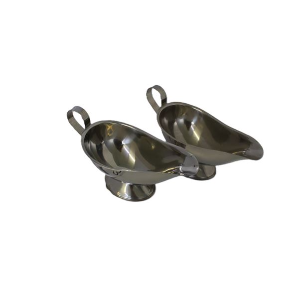 (2 Pieces) 10 oz. Stainless Steel Gravy Boats