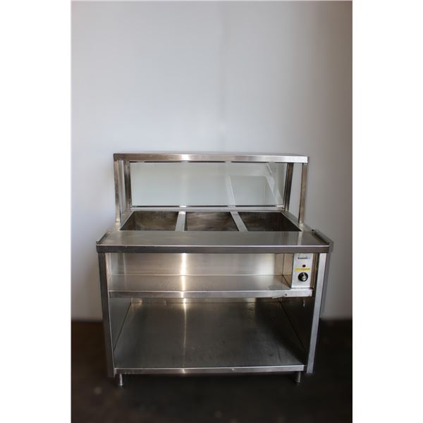 Used Britesteel Model: B53WHFT Stainless Steel 3 Pan Steam Table