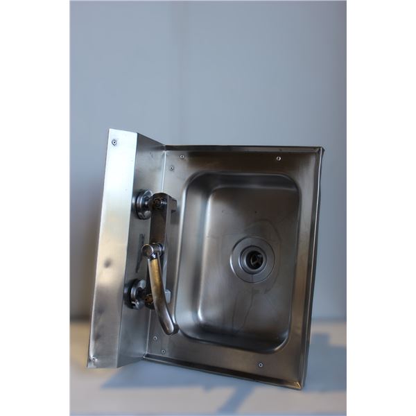 Used Stainless Steel Wall Mounted Sink W: 20.5" L 17" D: 6"