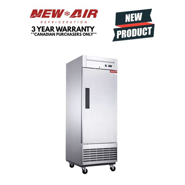 Brand New! New Air NSR-050-H 27" STAINLESS STEEL REACH-IN REFRIGERATOR (3 Year Warranty - C