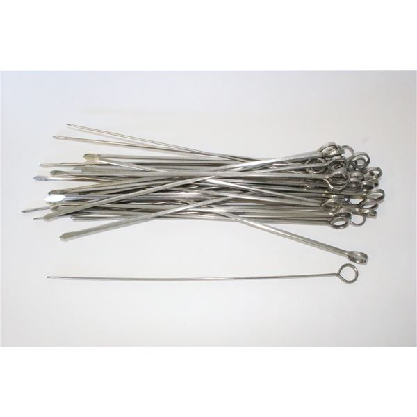 (39 Pieces) 12" Metal BBQ Skewers