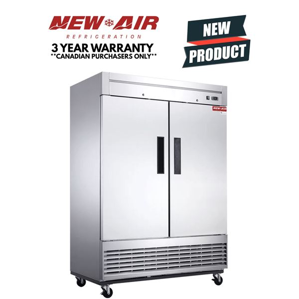Brand New! New Air - Model: NSF-115-H 54" Stainless Steel Reach in Freezer