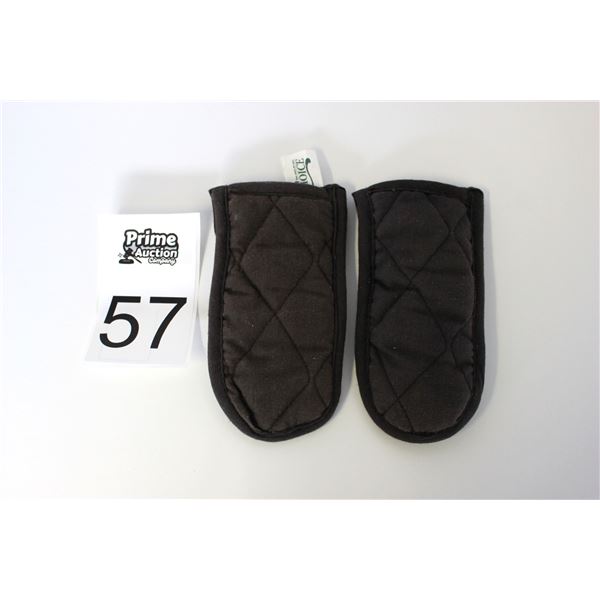 (2 Pieces) 6x3" Black Pot Holders