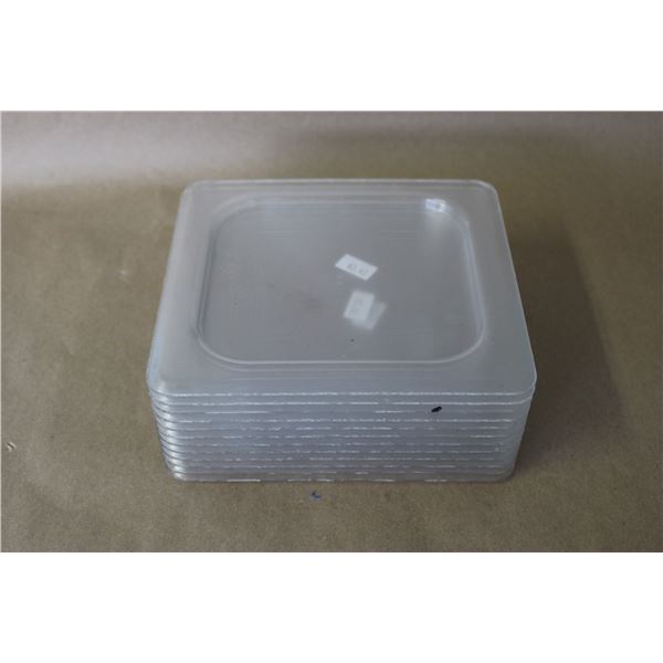 (12 Pieces) 1/6 Plastic Food Pan Cover