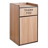 Image 1 : Waste 35 Gallon Weathered Walnut Waste Receptacle Enclosure with "THANK YOU" Swing Door