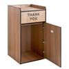 Image 3 : Waste 35 Gallon Weathered Walnut Waste Receptacle Enclosure with "THANK YOU" Swing Door