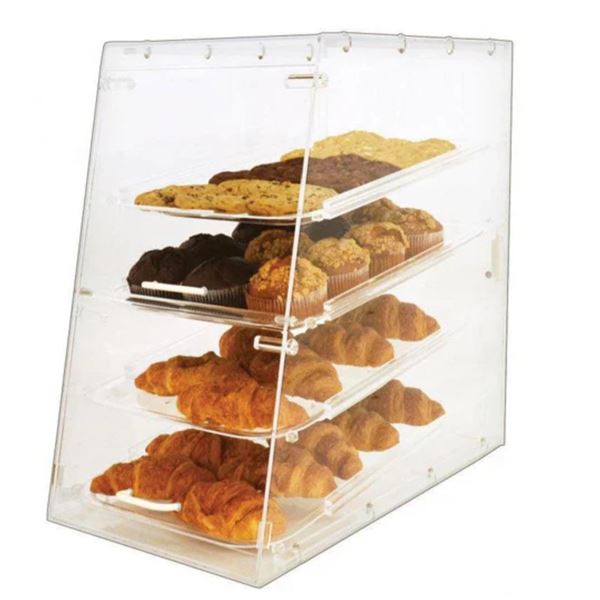 Omega Acrylic Countertop Bakery Display Case with 4 Trays - TW8834