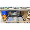 Image 2 : METAL WORK TABLE WITH 2 TIERS AND RACKING APPROX 48.5X120X36"