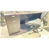 Image 1 : DARKWOOD 3 DRAWER DESK WITH CHAIR